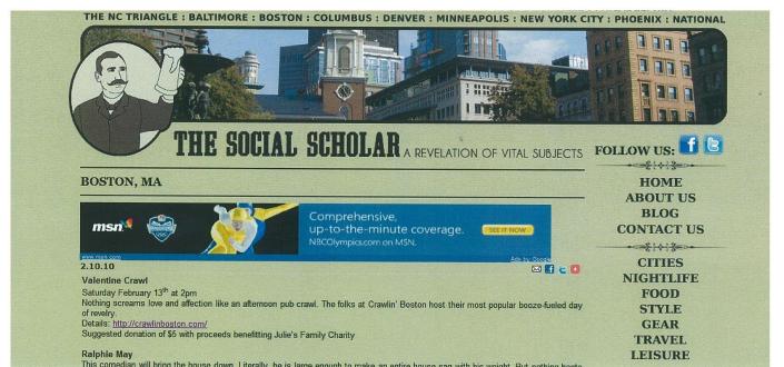 Crawl In Boston on Social Scholar