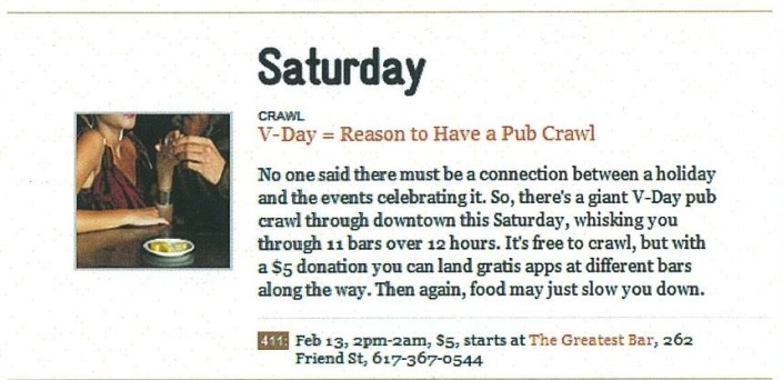 Crawl In Boston on Urban Daddy