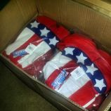 red white brew hats